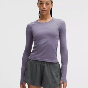 Lulumelon Swiftly Tech Long-Sleeve Shirt 2.0 Waist Length Purple